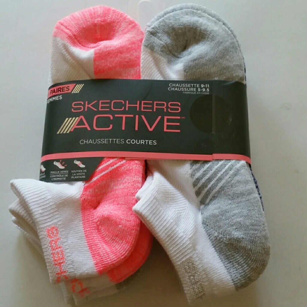 6 pair Women SKECHERS ACTIVE Low Cut sz 9-11